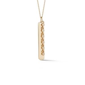 Lulu Jack Vertical Bar and Diamond Bezel Link Necklace